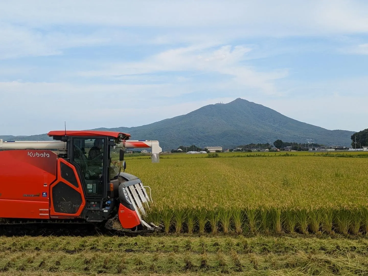 「あきたこまち」の稲刈りを始めました🌾